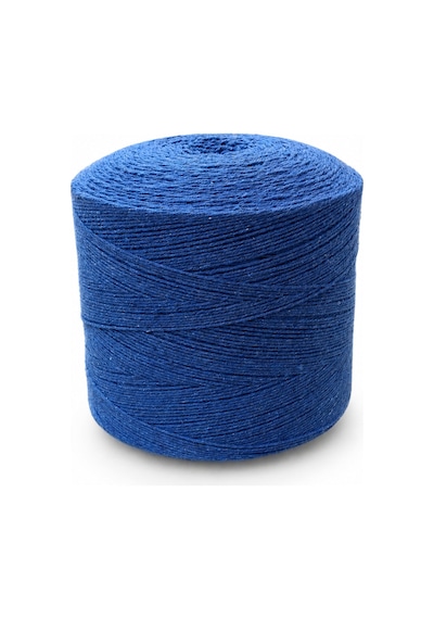 1 Kg Pamuklu El Örgü İpi Runner İpi- Amigurumi Koton İp Punch İpi Motif Saks Mavi Renk