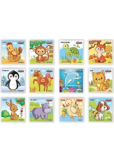 03 355 Anımal Serıes Puzzle Set Belirtilmemiş