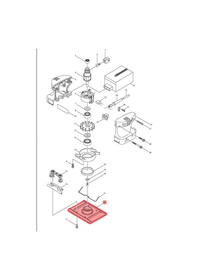Makita BO4553 Alt Tabla Ürün Kodu 154657-0