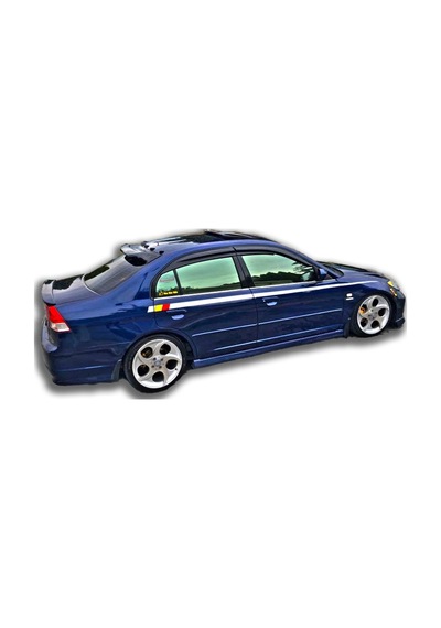 Honda Civic 2001-2006 Parlak Siyah Cam Üstü Spoiler Plastik Boyalı