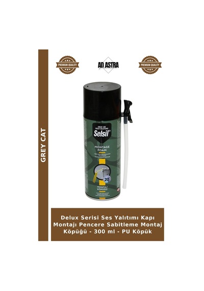 Delux Serisi Ses Yalıtımı Kapı Montajı Pencere Sabitleme Montaj Köpüğü - 300 Ml - Pu Köpük