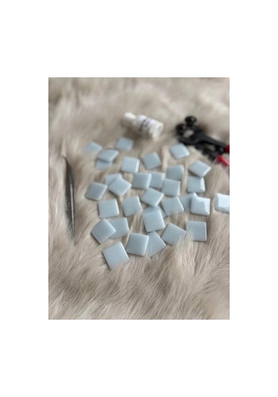 Sanatsal Mozaik Bulut Mavi 2,5x2,5cm Mozaik Sanatı Malzeme 100gr