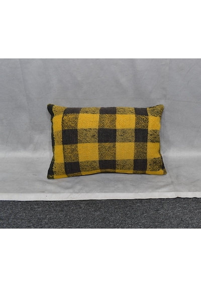 Zehra Abla Halı Yeni El Dokuma Dekoratif Lumbar Kilim Kırlent Yastık Kılıfı 6564 Çok Renkli
