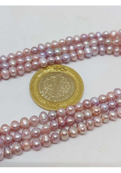 Yasamtohumu İnci Dizi Pembe Royal Quality 4mm 53334 Çok Renkli