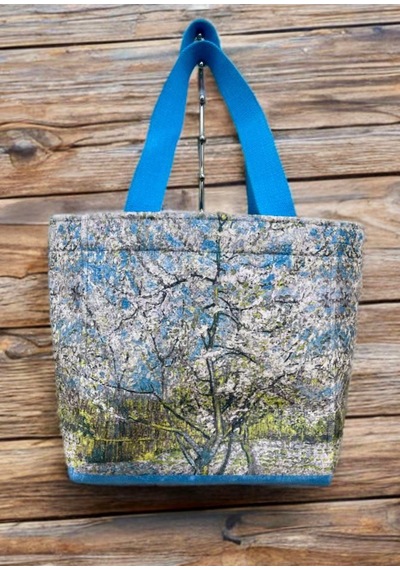 Van Gogh Bahar Dalları Model Kadın Çanta Mavi