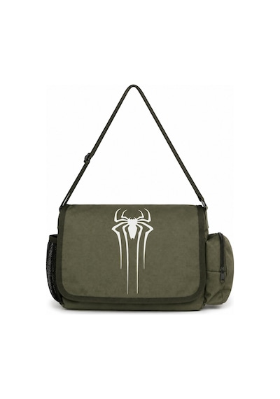 Sevbano Spider-man Örümcek Adam Film Kahramanı Baskılı Unisex Okul, Spor, Haki