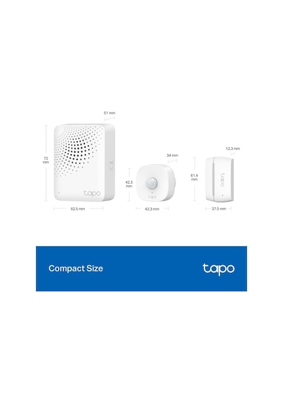 Tapo T30 Kıt - Akıllı Ev Sensörleri Başlangıç Kiti, Akıllı Hub, Hareket Sensörü, 2 Kapı/pencere Kontak Sensörü