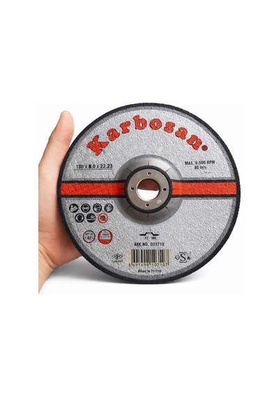 Karbosan Taşlama Diski 180x8x22 Metal Taşlama Kesme Diski Profesyonel Spiral Taş Motoru Diski