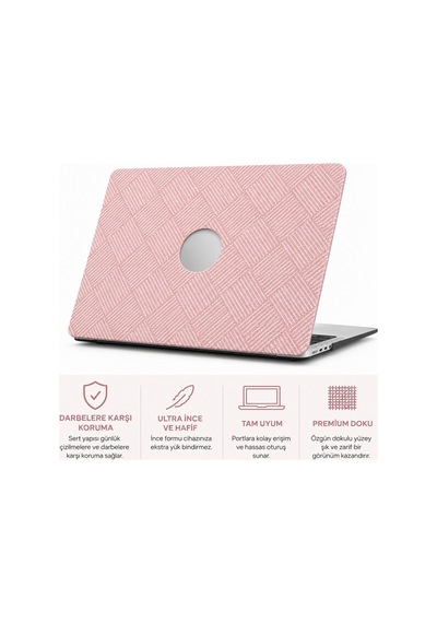 Macbook Air 13.6 Kılıf M2-m5 A2681 A3113 A3240 A3449 Sert Hard Case Bej
