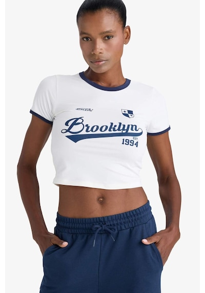 Defacto Defactofit Crop Bisiklet Yaka Baskılı Sporcu Kısa Kollu Tişört E7720ax25auwt34 Beyaz Defacto Defactofit Crop Bisiklet Yaka Baskılı Sporcu Kısa Kollu Tişört E7720ax25auwt34 Beyaz