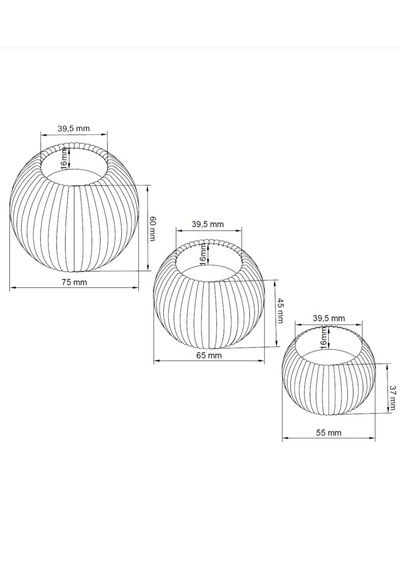3 Lü Tealight Mumluk Seti Dekoratif Ev & Salon Mumluğu Hediyelik Set Mermer Desen