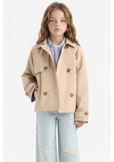 Defacto Kız Çocuk Regular Fit Trençkot D6938a825aubg387 Bej