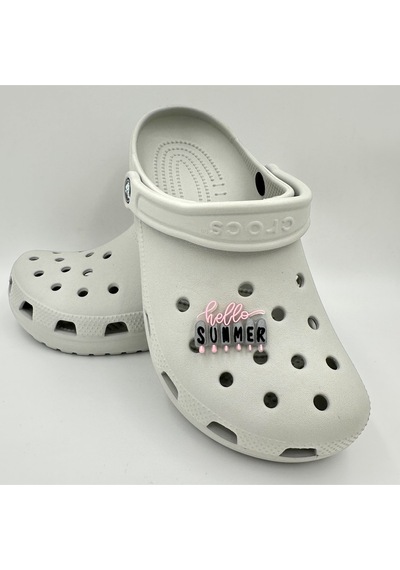 Crocs Terlik Süsü Ve Aksesuarı , Çanta Süsü Jibbitz 3d Hello Summer 01 Logo Aksesuar Siyah-gri-pembe-şeffaf Crocs Terlik Süsü Ve Aksesuarı , Çanta Süsü Jibbitz 3d Hello Summer 01 Logo Aksesuar Siyah-gri-pembe-şeffaf