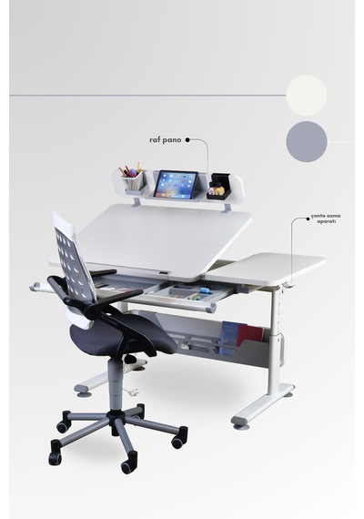 Creo Mobili Yükseklik Ve Eğim Ayarlı Vega Advanced Bilgisayar Ve Çalışma Masası Takımı Ekru/antrasit Gri Creo Mobili Yükseklik Ve Eğim Ayarlı Vega Advanced Bilgisayar Ve Çalışma Masası Takımı Ekru/antrasit Gri