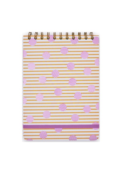 A5 Spiralli Dotty - Polka Stripe Çok Renkli
