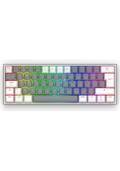 Redragon K616 Fizz Pro Rgb Red Switch Kablosuz Gri / Beyaz Ckckrdr0020