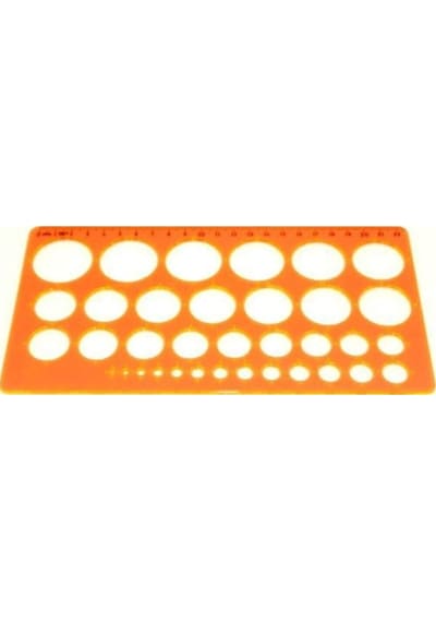Daire Şablonu 1-36 Mm Büyük 02272 Şeffaf