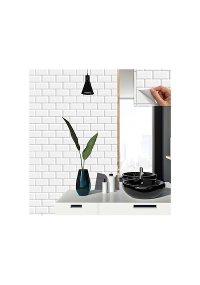 Tink Kendinden Yapışkanlı Metro Desenli Pvc Karo 30x30 Cm