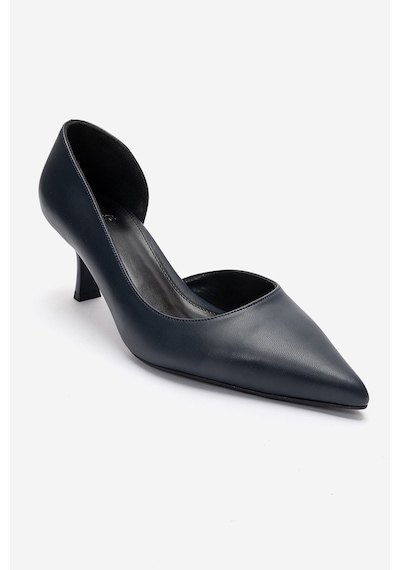 Luvishoes Arel Lacivert Cilt Kadın Topuklu Ayakkabı