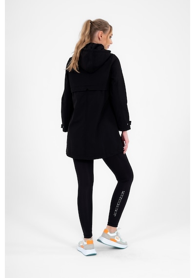 Escetic Siyah Çıkarılabilir Kapüşonlu 2 Cepli Su Ve Rüzgar Geçirmez Kadın Softshell Mont 6331-3512-siyah Siyah