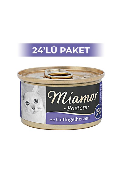 Miamor Pastete Yürekli Yetişkin Kedi Konservesi 24 x 85 G