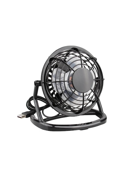 Masaüstü Usb Mini Fan - Taşınabilir Usb Vantilatör - Plastik - Siyah