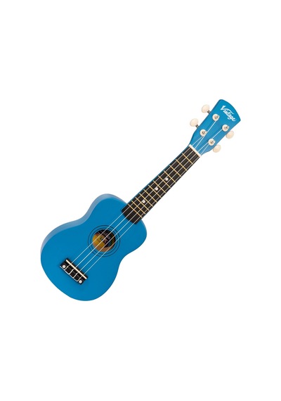Vintage Laka Rainbow Soprano Ukulele - Blue