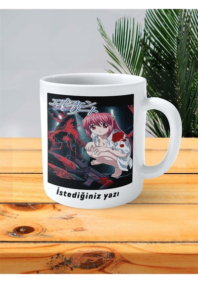 Elfen Lied Baskılı Kupa Bardak Kişiye Özel Model 2 Çok Renkli