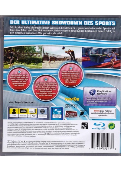 Sports Champions Move Erforderlich Ps3 Oyun Cd Tehşir