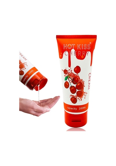 Hot Kiss Cherry Büyük Boy Kiraz Aromalı Su Bazlı Kayganlaştırıcı Jel 200 ML