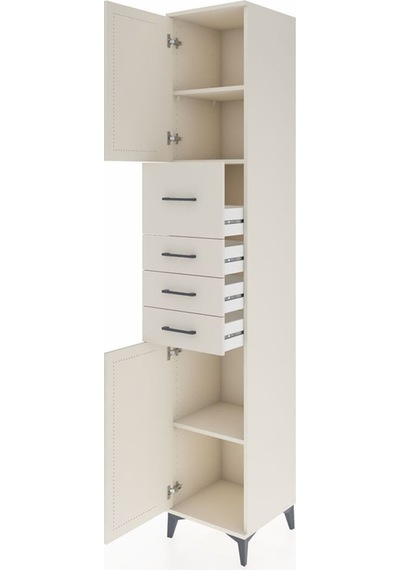 Hyperion Dolap 3 Raflı 4 Çekmeceli 2 Kapaklı 44x44x243 Aytaşı-aytaşı Aytası