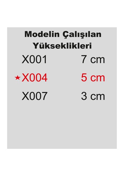 Stencil Harf Boyama Şablonu X004 Harf Yüksekliği 5 Cm