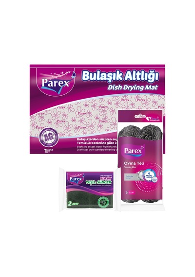 Klasik Sünger, Ovma Teli Ve Bulaşık Altlığı Paketi