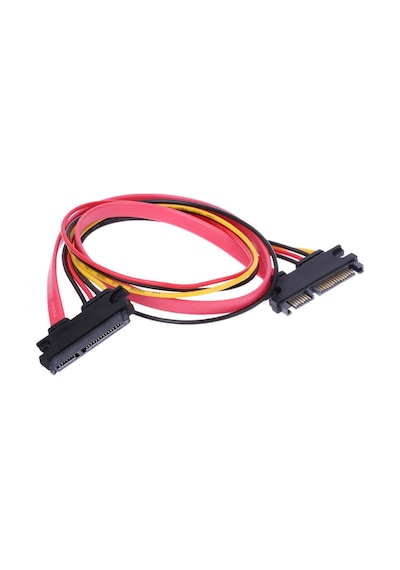 Sata Data 22 Pin Power Uzatma Kablosu 15+7 Pin Sata Data Power Uzatma Kablo 1m