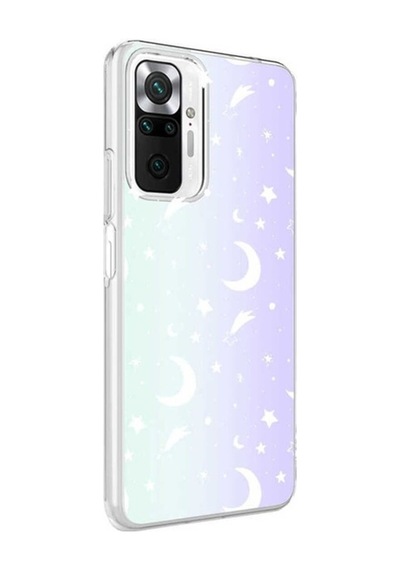 Xiaomi Redmi Note 10 Pro Kılıf Zore M-blue Desenli Kapak Moon No4