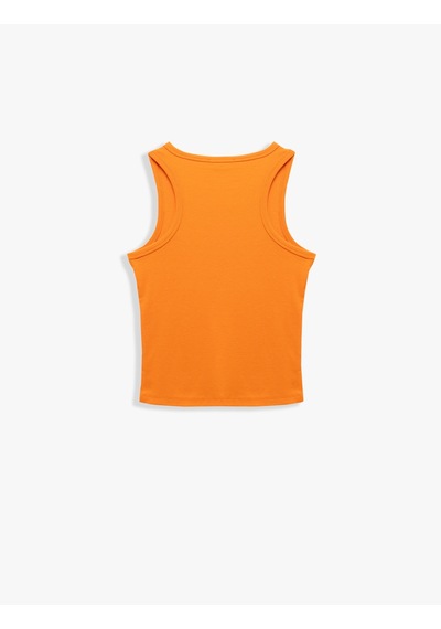 Koton Dar Kesim Bisiklet Yaka Kaşkorse Basic Kolsuz Atlet Turuncu 5sal30183ık Turuncu