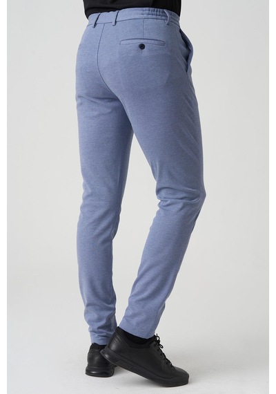 White Stone Barcelos P1035 Regular Fit Semanta Likralı Orme Jogger Pantolon İndigo İndigo