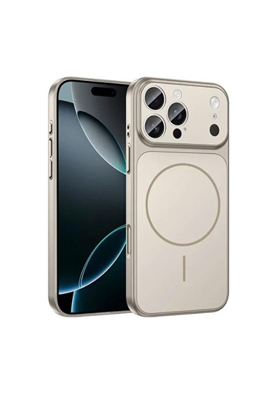 İphone 15 Pro Max Uyumlu Ag Glass Koruyucu Kılıf İphone 17 Pro Max Görünümlü Gri