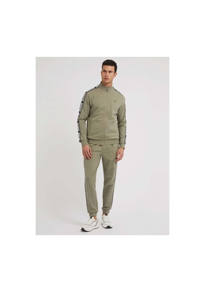 Guess Full Zıp New Arlo Sweatshırt - Erkek Dik Yaka Fermuarlı Logo Şerit Detaylı Haki Çok Renkli Guess Full Zıp New Arlo Sweatshırt - Erkek Dik Yaka Fermuarlı Logo Şerit Detaylı Haki Çok Renkli