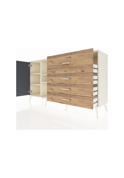 Kronos Konsol 4 Raflı 4 Çekmeceli Tek Kapaklı 176x59x99 Aytaşı-a Aytaşı-antrasit/çam Kronos Konsol 4 Raflı 4 Çekmeceli Tek Kapaklı 176x59x99 Aytaşı-a Aytaşı-antrasit/çam
