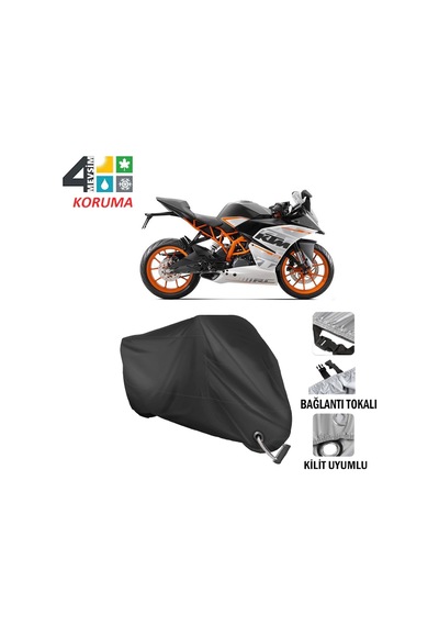 Ktm 250 Rc Abs Motosiklet Brandası ( Kilit Uyumlu - Siyah