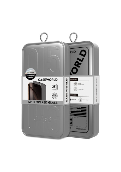 Apple Uyumlu   iPhone 14 Pro Caseworld 0.25mm Privacy 3d Temperli Cam Ekran Koruyucu Uygulama Aparatlı Siyah