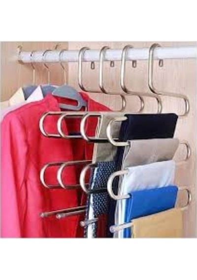 Dolap Içi 5 Kat Katlı Pantolon Eşarp Şal Askısı Metal Pembe Tr Diğer