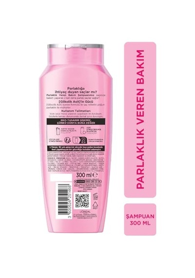 Ayrex Glycolic Gloss Parlaklık Veren Bakım Şampuanı 300ml