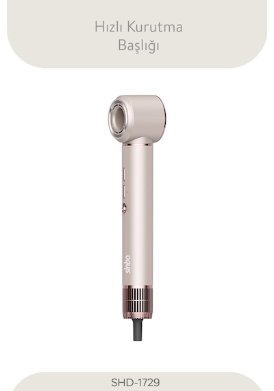 Pro Compact Uzun Multi-styler Hava Üfleme Şekillendirici Full Seti 5in1 Saç Şekillendirici Shd-1729 - Rose Gold Açık Pembe