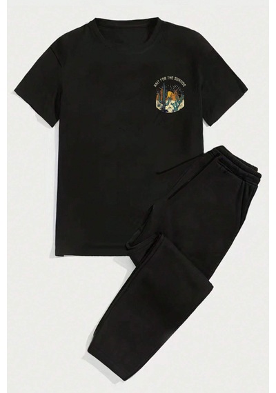 Uyguntarz Unisex Arizona 2'li Eşofman Takımı Siyah