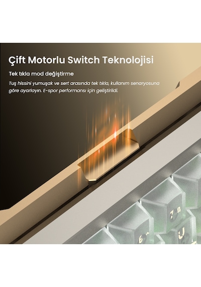 Aula Ag60 Pro Alüminyum Manyetik Klavye Hall Effect Aether Switch 8000hz Rgb Tkl Hot Swap Oyuncu Klavyesi Şeffaf