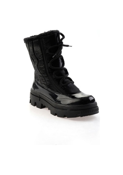 Parlak Siyah Kadın Bot & Bootie K02179744167 Parlak Siyah