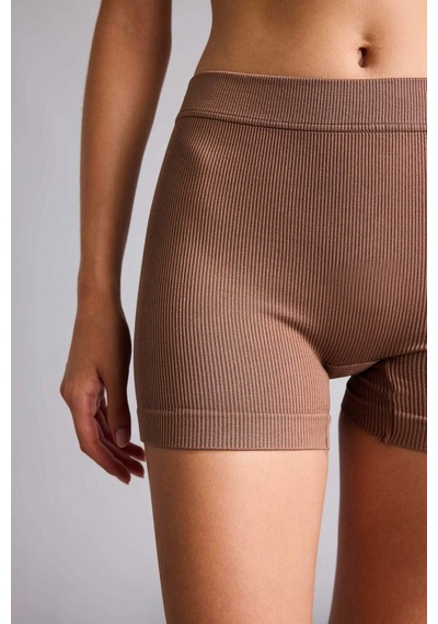 Defacto Fitilli Elastik Bel Kahverengi Seamless Boxer I0628ax26hsbn341 Kahve-bn341