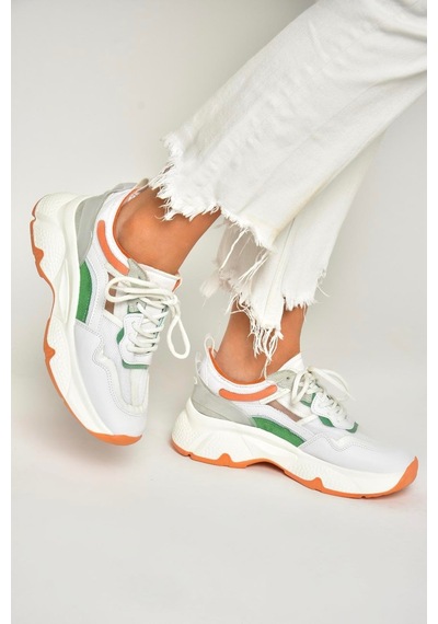 Fox Shoes U973568209 Beyaz/turuncu Kalın Tabanlı Spor Ayakkabı Sneakers Beyaz/turuncu-suni Deri Beyaz - Turuncu Fox Shoes U973568209 Beyaz/turuncu Kalın Tabanlı Spor Ayakkabı Sneakers Beyaz/turuncu-suni Deri Beyaz - Turuncu